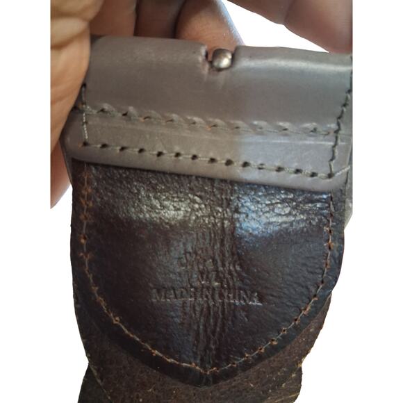 2" Braided  Leather Women's size M/L Chunky Y2K Casual Belt Western Prep Career - Picture 9 of 11